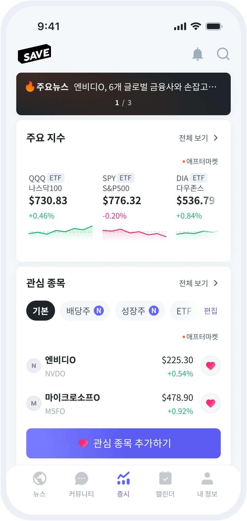 시장 전체를 한 화면에