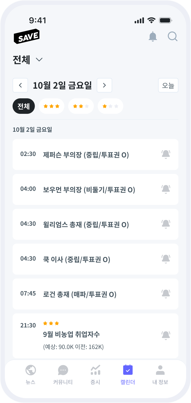 한눈에 보는 투자 캘린더